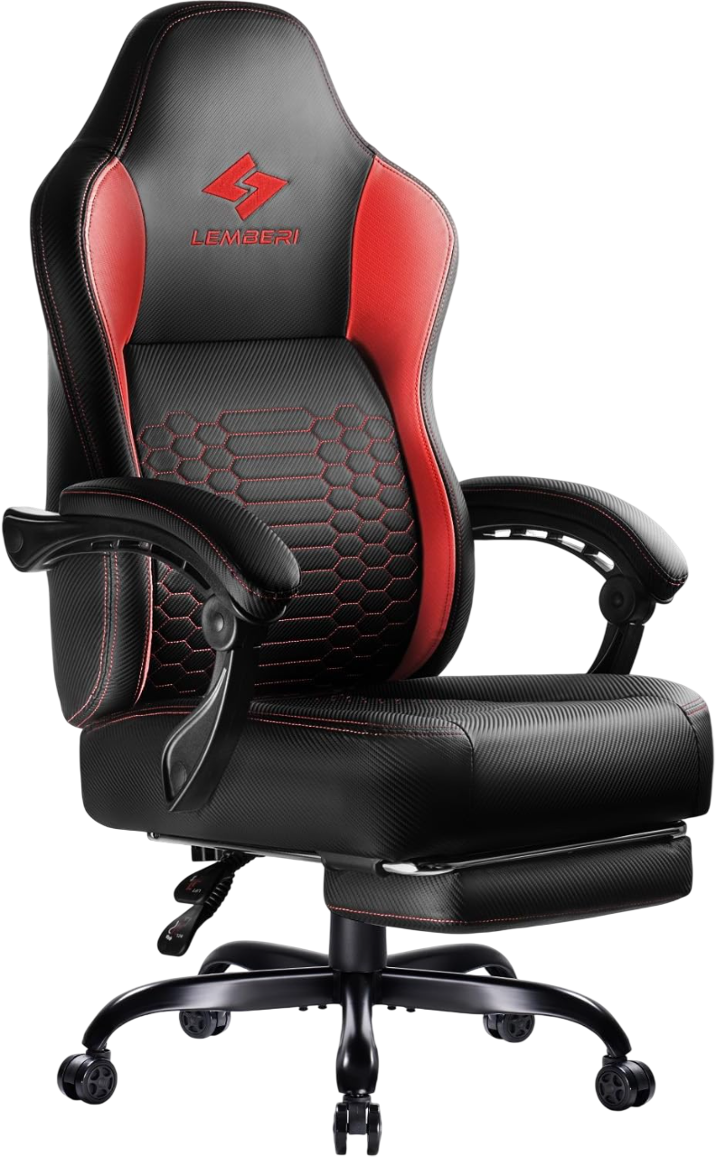 Big and Tall Gaming Chair 400lb, Red